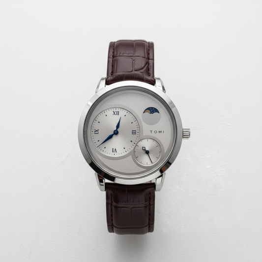 TOMI Moonphase Classic – Chronograph Leather Watch