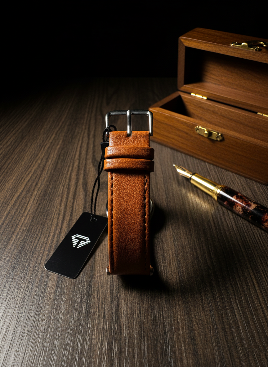 TOMI Everyday Classic Leather Watch with Gradient Dial and Date Display – Timeless Aura Pakistan